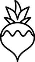 Turnip Line Icon vector
