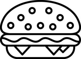 Burger Line Icon vector