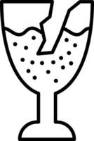 Fragile Line Icon vector