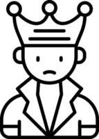 King Line Icon vector