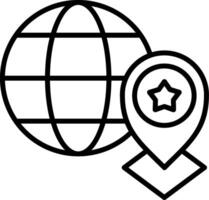 Location Line Icon vector