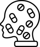 Meds Line Icon vector