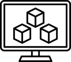 Streaming Line Icon vector
