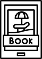 Booking Trip Line Icon vector