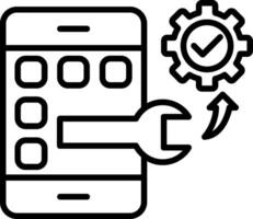 Application Line Icon vector
