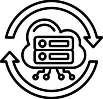Backup Line Icon vector