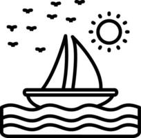 Boat Line Icon vector