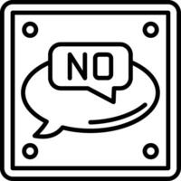 No Line Icon vector