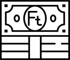 Forint Line Icon vector