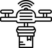 Drone Delivery Line Icon vector