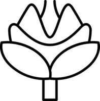 Crocus Line Icon vector