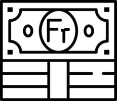 Franc Line Icon vector