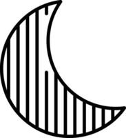 Moon Line Icon vector