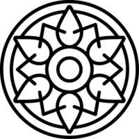 Mandala Line Icon vector
