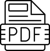 Pdf Line Icon vector