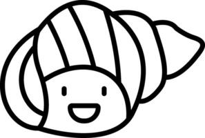 Shell Line Icon vector