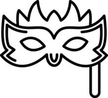 Carnival Mask Line Icon vector
