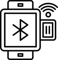 Bluetooth Line Icon vector