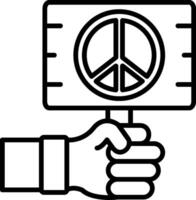 Protest Line Icon vector