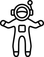 Astronaut Line Icon vector