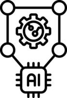 Algorithm Line Icon vector