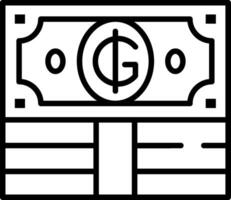 Guarani Line Icon vector