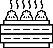 Dim Sum Line Icon vector