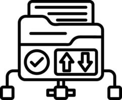 File Transfer Protocol Line Icon vector