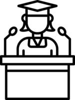 Speech Line Icon vector