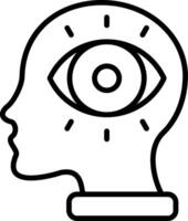 Paranoid Line Icon vector