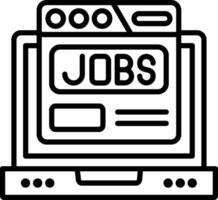 Job Search Line Icon vector
