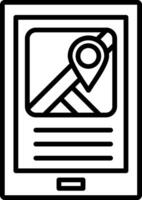 Map Line Icon vector