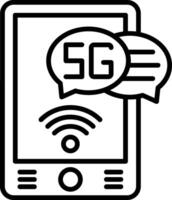 Mobile Line Icon vector