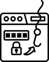 Phishing Line Icon vector