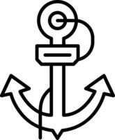 Anchor Line Icon vector