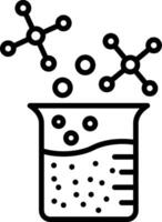 Beaker Line Icon vector