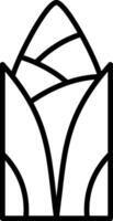 Bamboo Shoots Line Icon vector