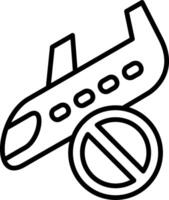 Do Not Disturb Line Icon vector