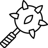 Mace Line Icon vector