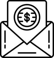 Mail Line Icon vector