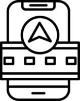 Navigation Line Icon vector