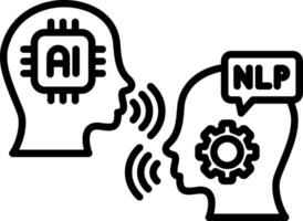 Nlp Line Icon vector