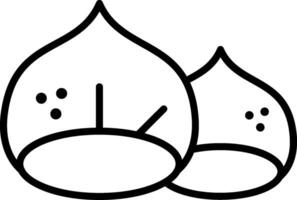 Chestnut Line Icon vector