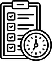 Check List Line Icon vector