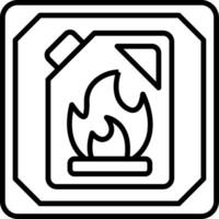 Flammable Materials Line Icon vector