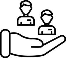 Employee Line Icon vector