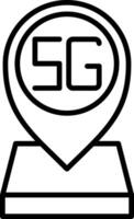 Pin location Line Icon vector