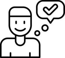 Positivity Line Icon vector