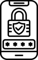Security Line Icon vector