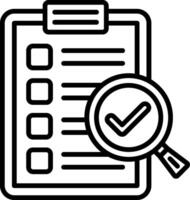 Checklist Line Icon vector
